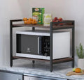 2-Tier Heavy-Duty Microwave Oven Rack – Iron Stand Kitchen Organizer with Waterproof PVC Shelves