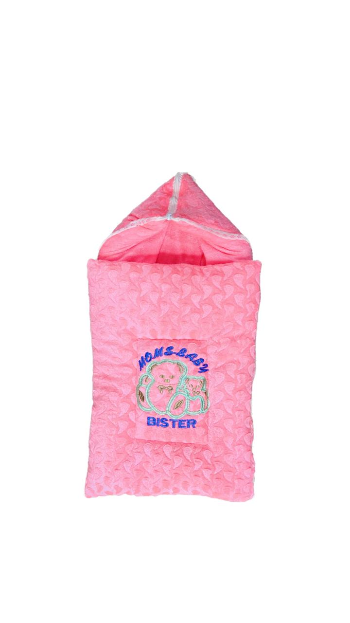 Baby Sleeping Bag – Soft Velvet Newborn Sack with Teddy Bear Embroidery | Baby Bister