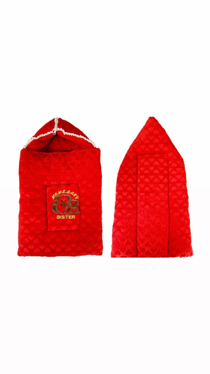 Baby Sleeping Bag – Soft Velvet Newborn Sack with Teddy Bear Embroidery | Baby Bister