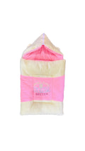 Baby Sleeping Bag with Bear Ears – Color Block Velvet Newborn Bunting Sack | Mom's Baby Bear Bister